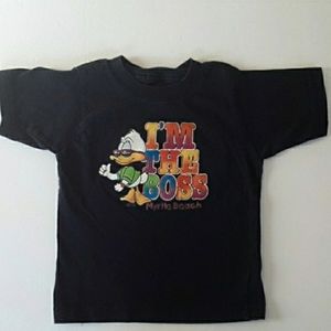 Unisex Baby 18M Black "I'm The Boss" Duck Myrtle Beach SC Short-Sleeve T-Shirt